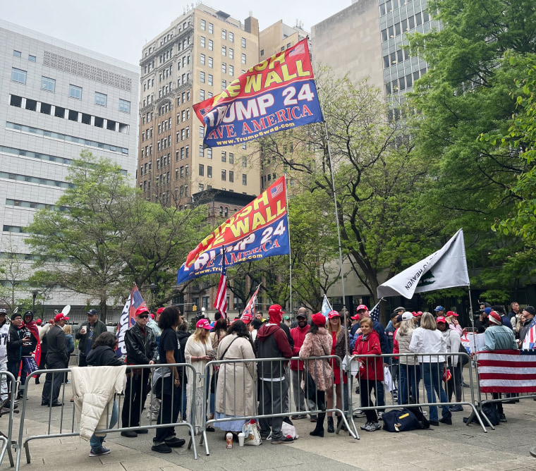 Trump Supporters outside court