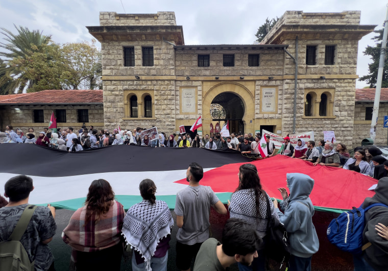 Scores of students held pro-Palestinian protests at some of the largest universities in Beirut as Universities across the U.S. are grappling with how to clear out encampments as commencement ceremonies approach, with some continuing negotiations and others turning to force and ultimatums that have resulted in clashes with police. 