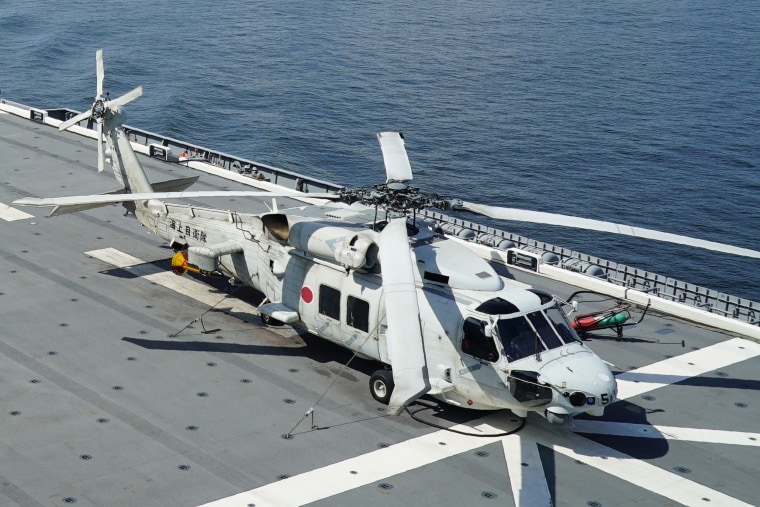 An SH-60K anti-submarine helicopter in 2019.