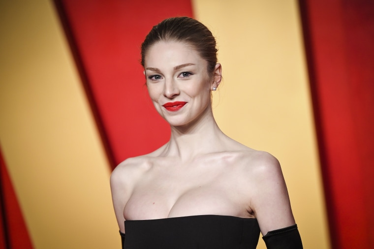 Hunter Schafer at the 2024 Vanity Fair Oscar Party in Beverly Hills, Calif., on March 10, 2024.