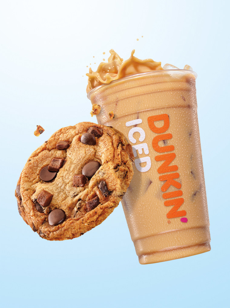 Dunkin’ drinks and cookie