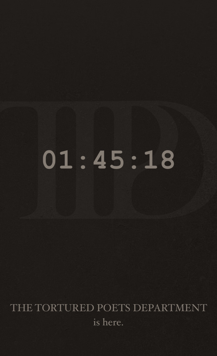 A countdown on Taylor Swift's Instagram page.