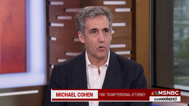 Michael Cohen, exabogado personal de Trump, en entrevista con MSNBC.