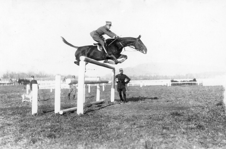 Olympic Games Paris 1924 Alphonse Gemuseus (SUI) riding Lucette, the gold medallist