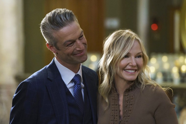 Peter Scanavino as A.D.A Dominick "Sonny" Carisi Jr. and Kelli Giddish as Amanda Rollins in season 25 of "Law & Order: Special Victims Unit"
