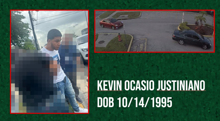 El momento del arresto de Kevin Ocasio Justiniano.