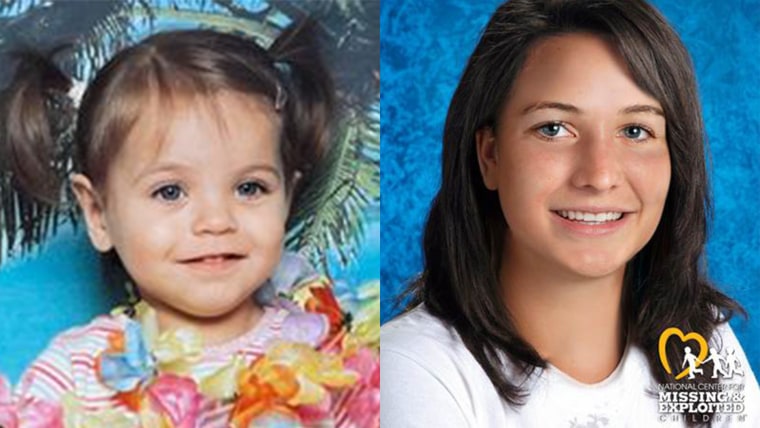 Adrianna Wix (left) and an age-progressed version of what she may look like at 19 years old