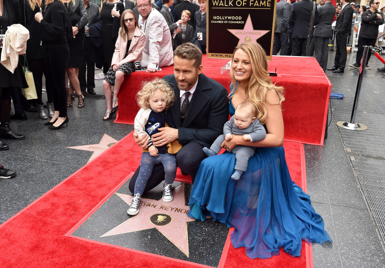 Ryan Reynolds and Blake Lively with daughters James Reynolds and Ines Reynolds