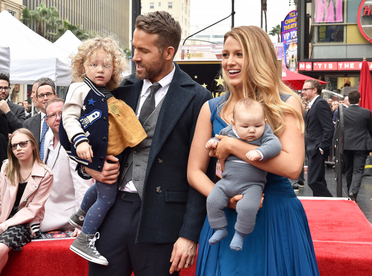 Ryan Reynolds and Blake Lively with daughters James Reynolds and Ines Reynolds