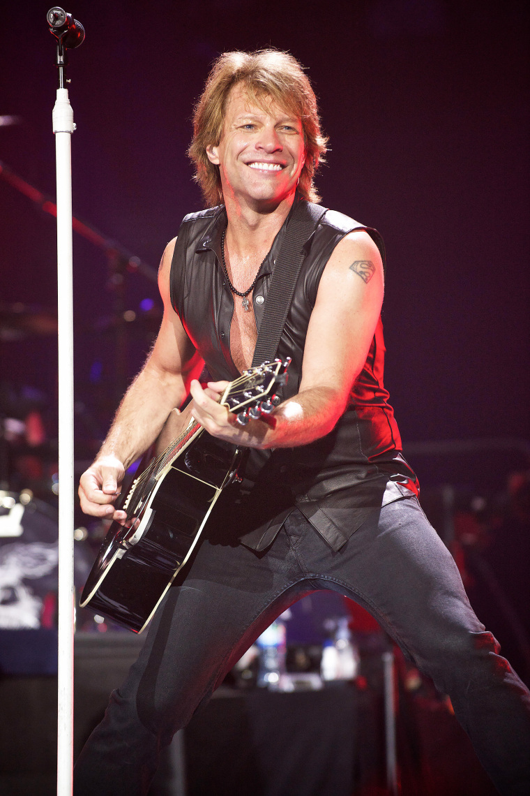 Bon Jovi performing at The O2 Arena in London, England on June 8, 2010.