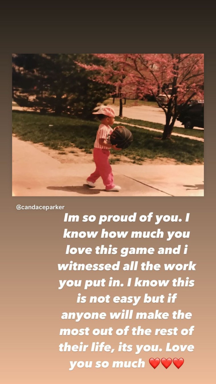 Candace Parker's wife, Anna Petrakova, shared a supportive message after the WNBA star announced her retirement.