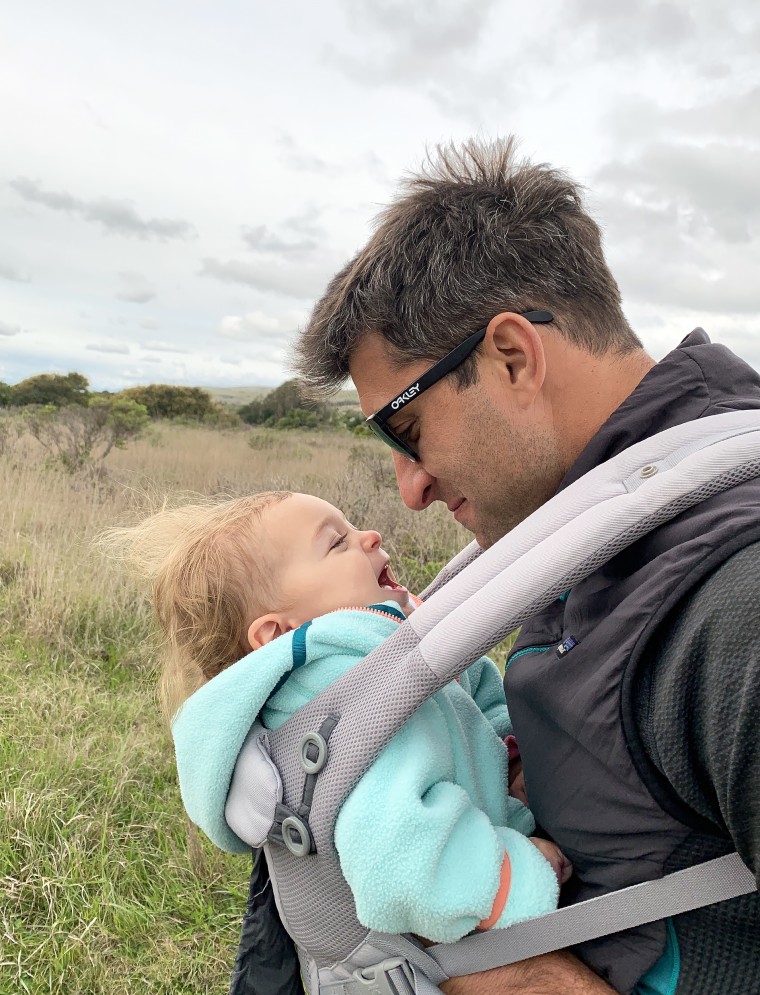 "Mom and I steal away for walks with you in the late afternoons and we fall in love with your dimples all over again, one stride at a time," Goldstein writes about his daughter Havi. 