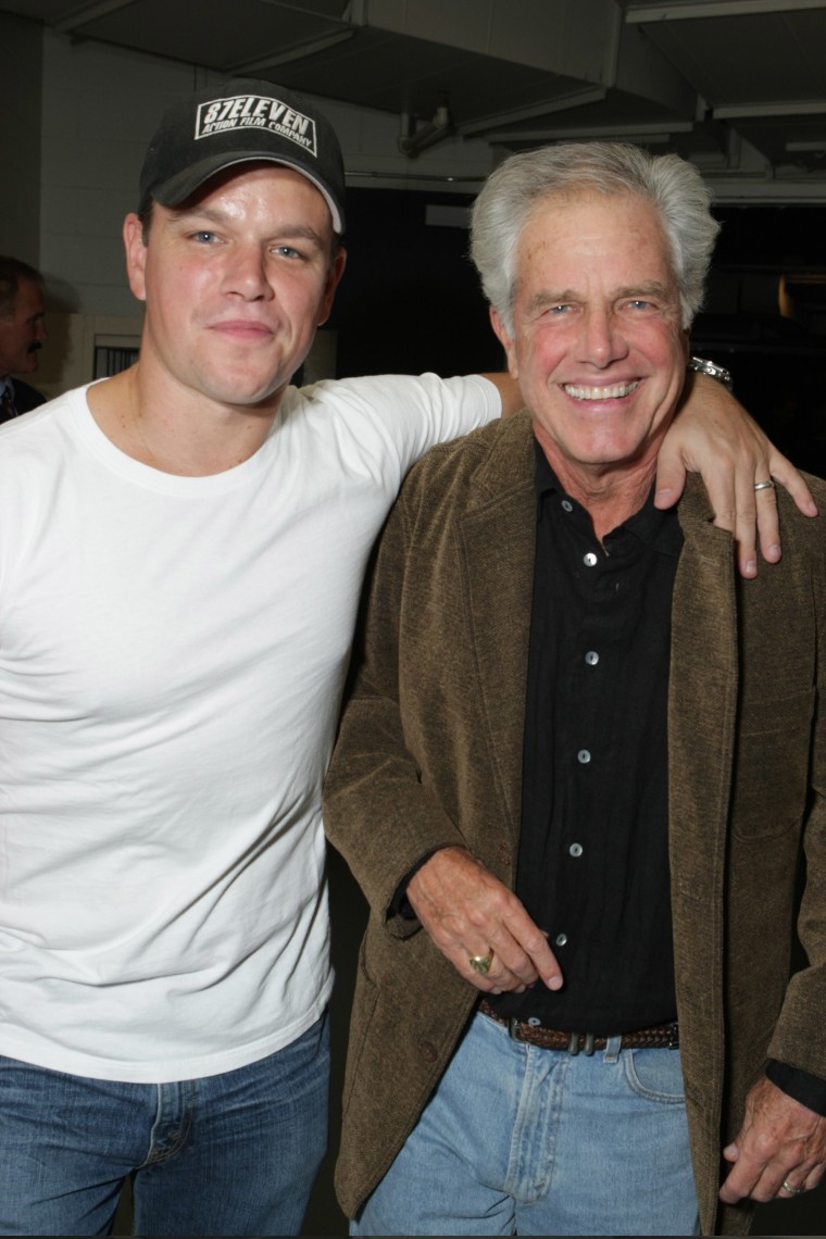Matt Damon and father Kent Damon at the "Michael Clayton" premiere during the 2007 Toronto International Film Festival held at the Roy Thompson Hall on Sept. 7, 2007 in Toronto.