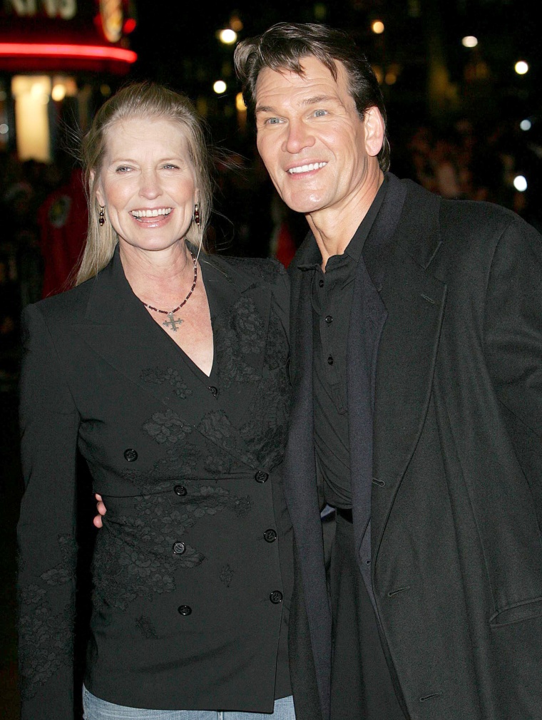 Patrick Swayze with wife Lisa Niemi at the "Keeping Mum" premiere at Vue Cinema Leicester Square in London on Nov. 28, 2005.