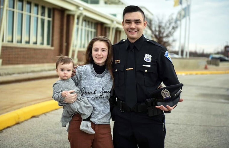 Matt Hegedus-Stewart and his s fiancée, Jillian, with their 14-month-old daughter, Aspen.