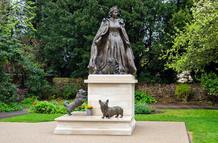 A newly-unveiled statue of Queen Elizabeth II