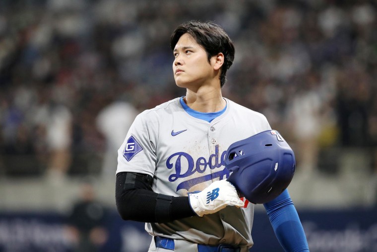 Shohei Ohtani during Seoul Series game between the Los Angeles Dodgers and San Diego Padres on March 20, 2024.