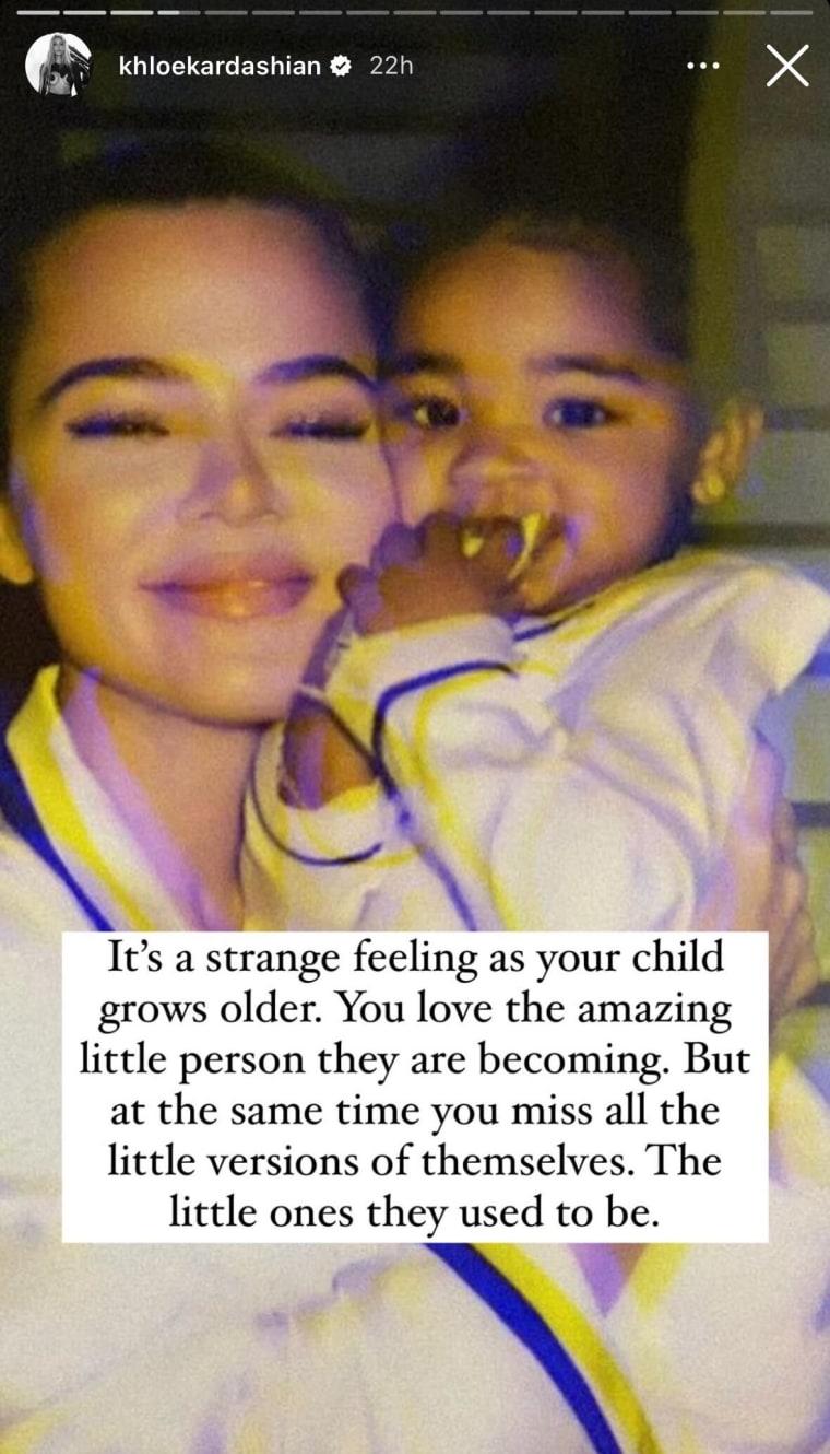 Khloé Kardashian shares a sweet throwback photo holding daughter True.