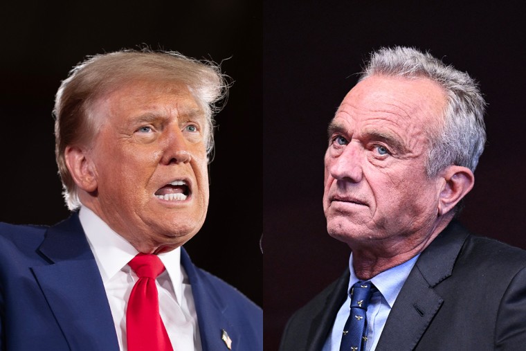 A side by side of Donald Trump and Robert F. Kennedy Jr.