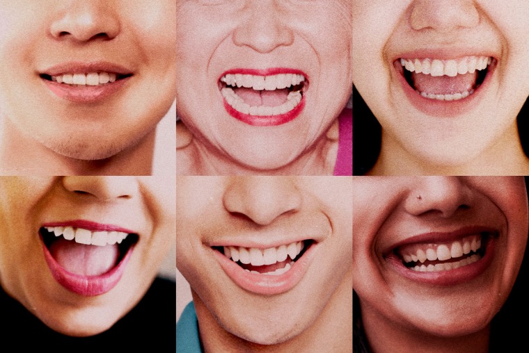 Photo Illustration: Close-ups of the mouths of various individuals of East and South Asian descent