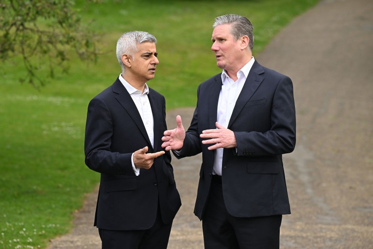 Mayor of London Sadiq Khan and Labour Leader Keir Starmer