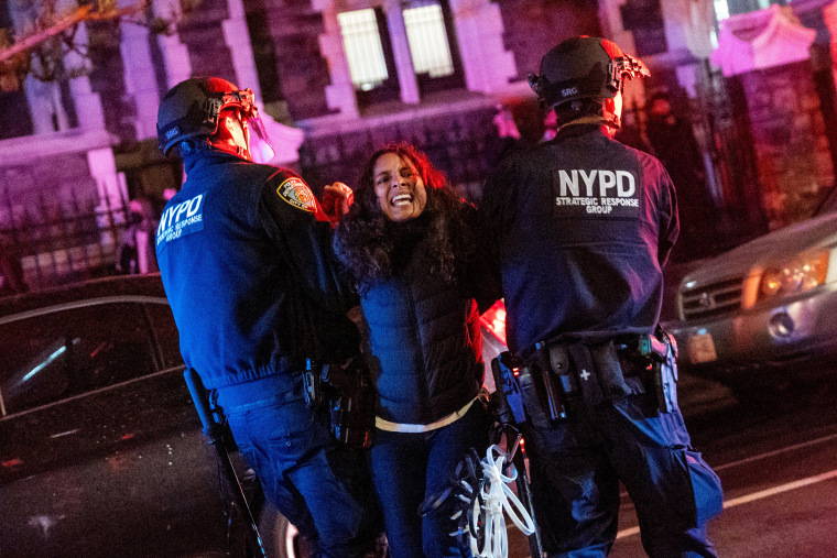 Police Confront Pro-Palestinian Protesters At CCNY