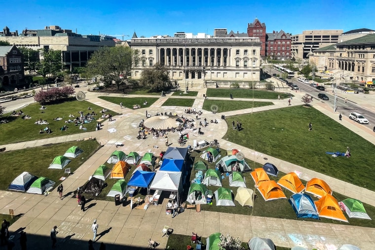 The UW Madison encampment 