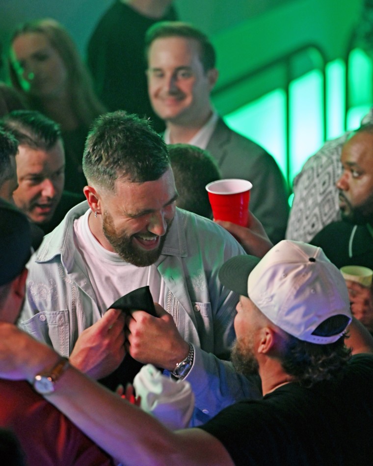 Travis Kelce attends Sports Illustrated Revel at the Races at Ice House in Louisville