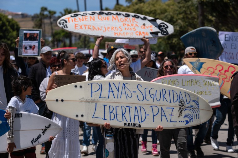 Surfers missing protest