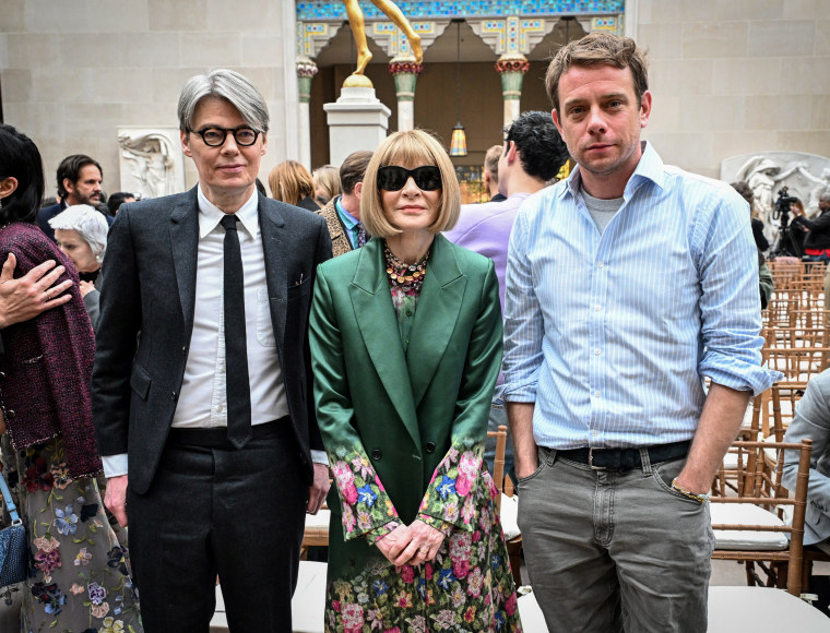 Image: Andrew Bolton, Anna Wintour and Jonathan Anderson at The Met