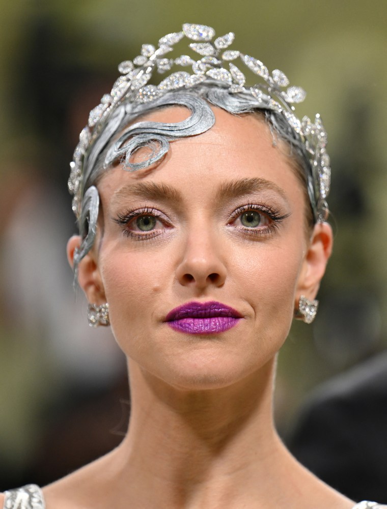 Amanda Seyfried arrives for the 2024 Met Gala in New York on May 6, 2024.