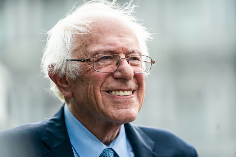 Senator Bernie Sanders smiles