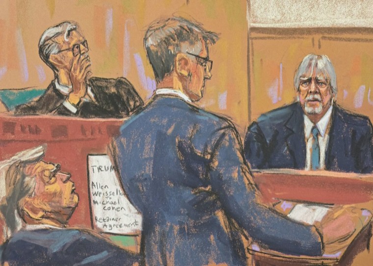 Courtroom sketch of former Trump organization employee Jeffrey McConney