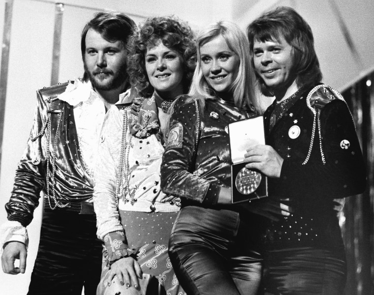 Abba at the Eurovision Song Contest in Brighton, England