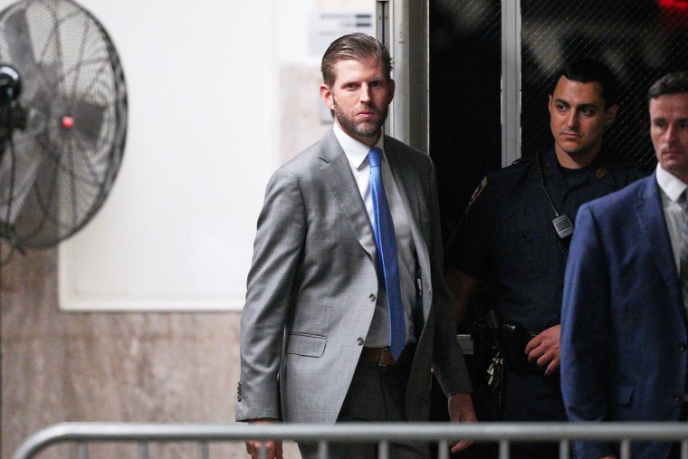 Eric Trump at the courthouse