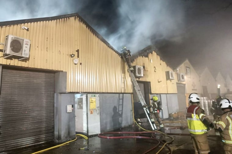 russian sabotage warehouse fire east london england uk arson attack
