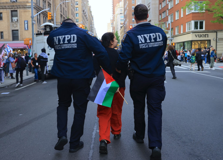 Police intervened pro-Palestine demonstration in New York City