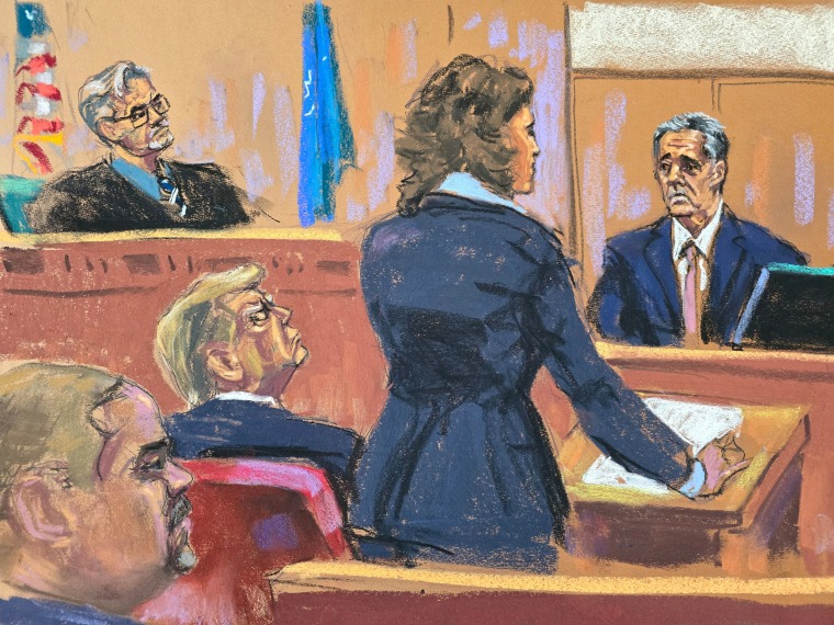 Courtroom sketch of Michael Cohen