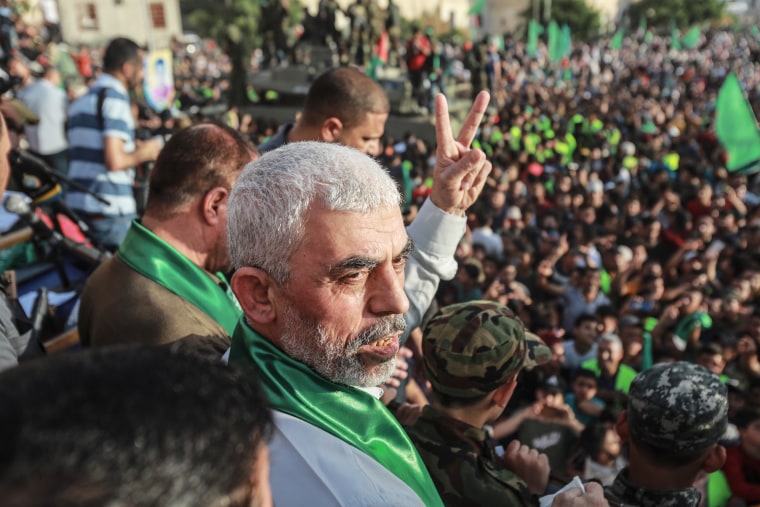 Yahya Sinwar, leader of the Palestinian Hamas movement's