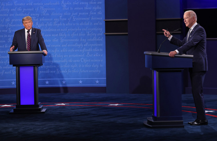 Donald Trump and Joe Biden participate in the first presidential debate