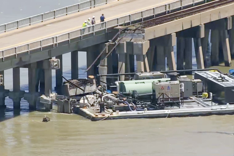The barge slammed into a bridge in Galveston, spilling oil into the bay