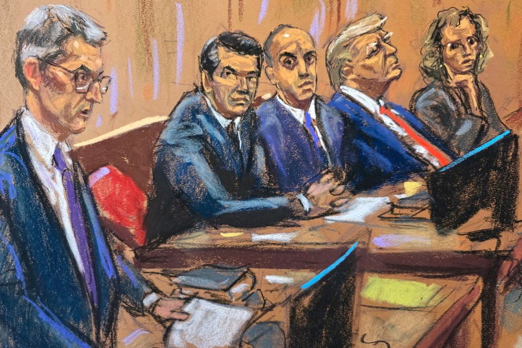 Courtoom sketch of prosecutor Matthew Colangelo