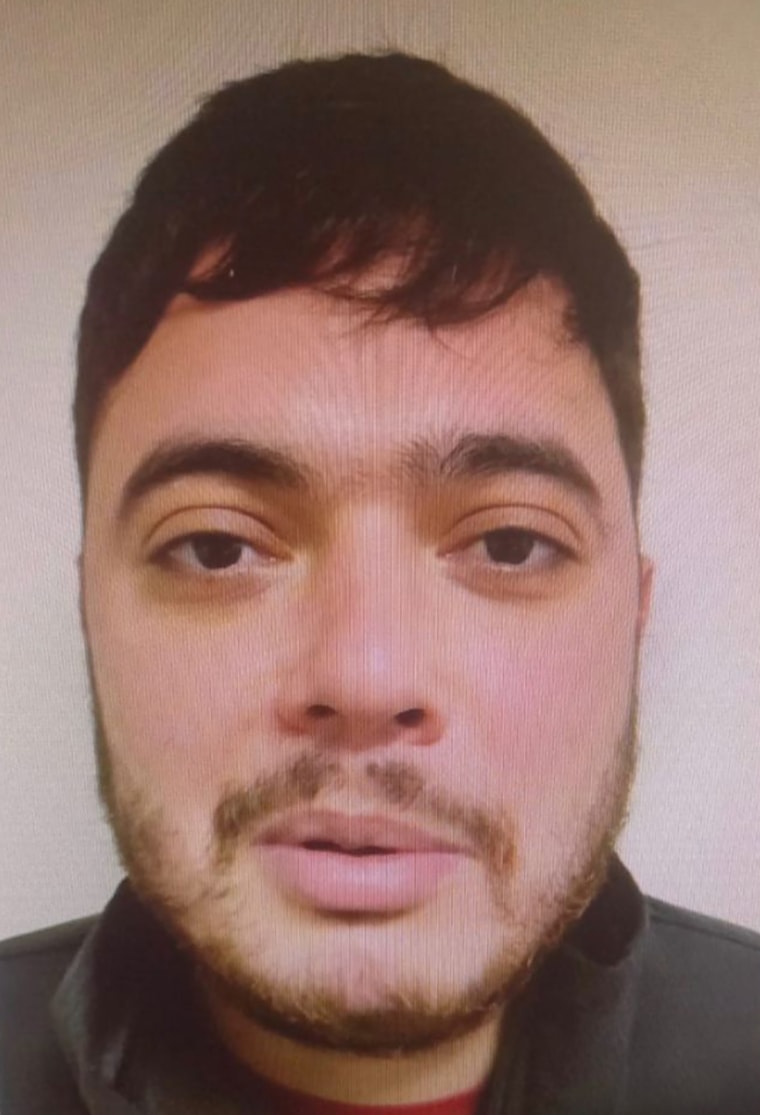 Mohamed Amra, who escaped from a prison van after a ramming attack at a motorway toll in Incarville, northern France on May 14, 2024. 