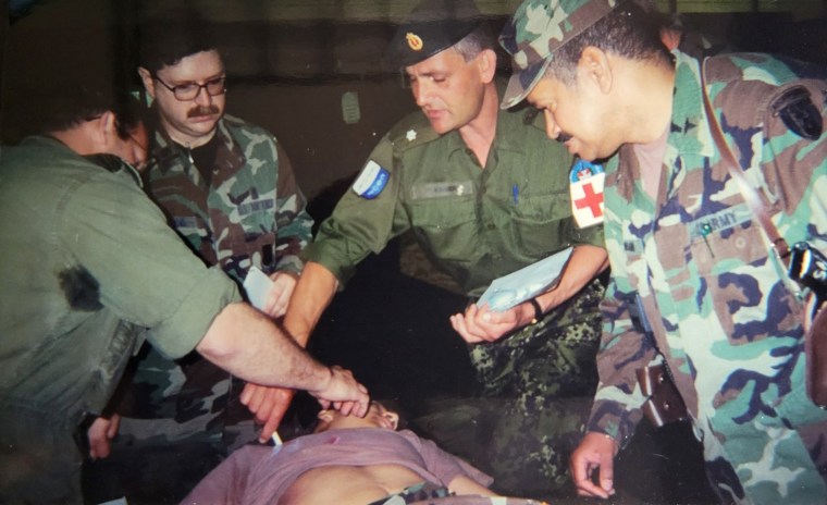 Dr. Donald Jenkins training with South African defense forces.