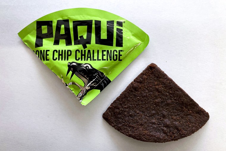 A Paqui One Chip Challenge chip