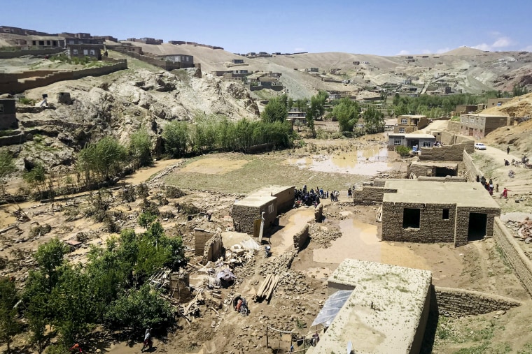 Damaged houses.