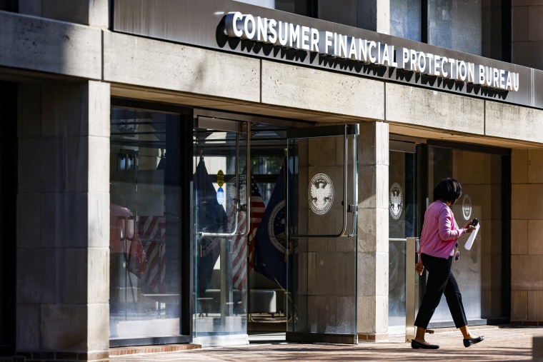 The US Consumer Financial Protection Bureau headquarters.