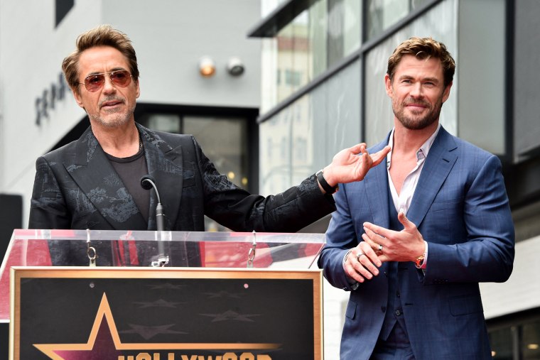 Robert Downey Jr. and Chris Hemsworth