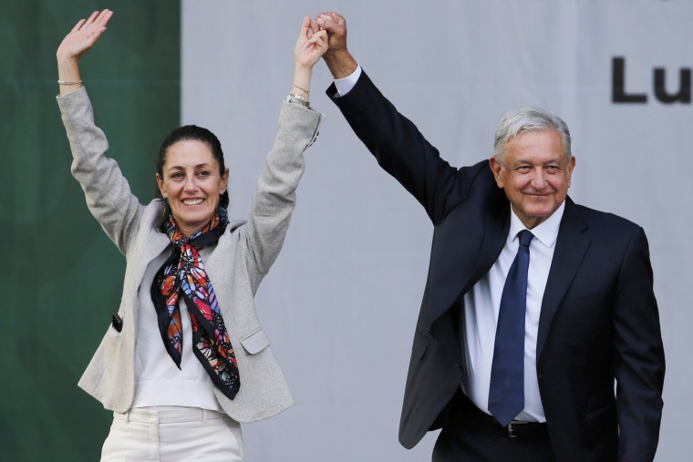 Andres Manuel Lopez Obrador and Claudia Sheinbaum.