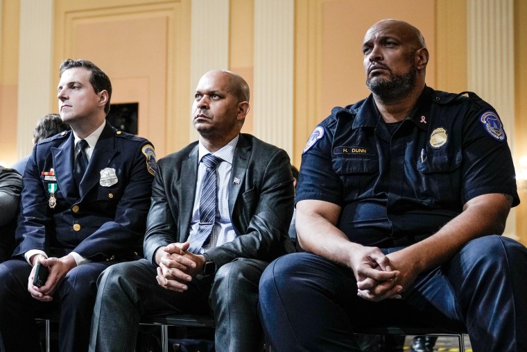 Metropolitan Police Officer Daniel Hodges, U.S. Capitol Police Sergeant Aquilino Gonell, and U.S. Capitol Police officer Harry Dunn